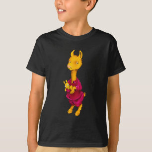 Llama Red Pajama For Kids T-Shirt