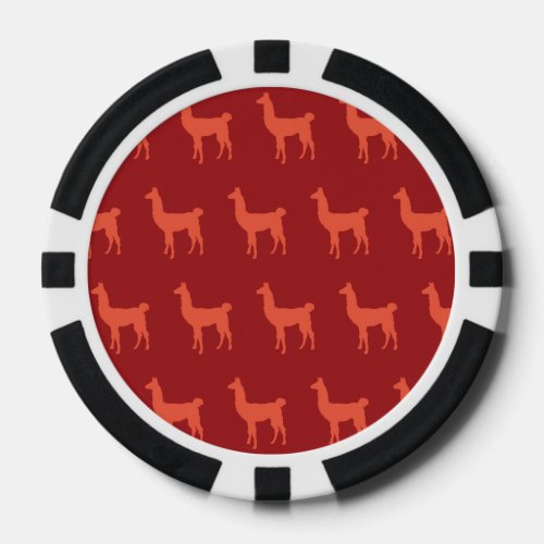 Llama Reds Poker Chips