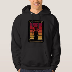 Llama Retro Tarot Card Soothsayer Occult Mystical Hoodie