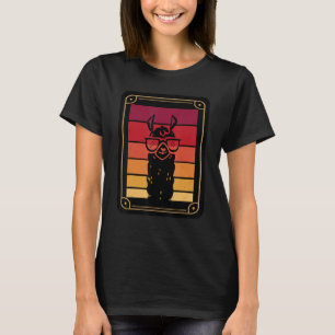 Llama Retro Tarot Card Soothsayer Occult Mystical T-Shirt
