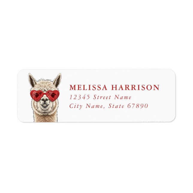 Llama Return Address Label (Front)