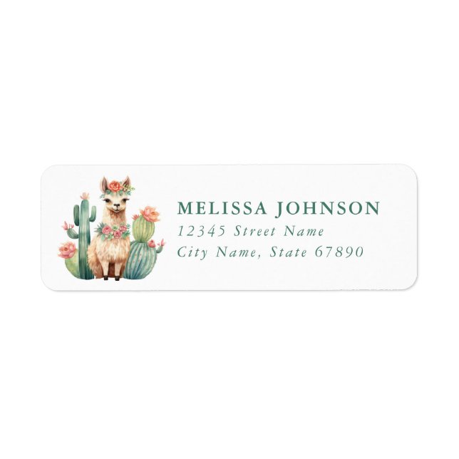 Llama Return Address Label (Front)