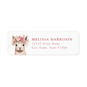 Llama Return Address Label