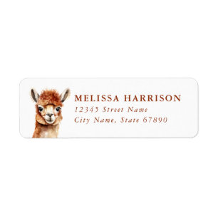 Llama Return Address Label