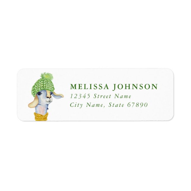 Llama Return Address Label (Front)