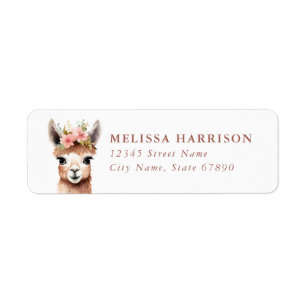 Llama Return Address Label
