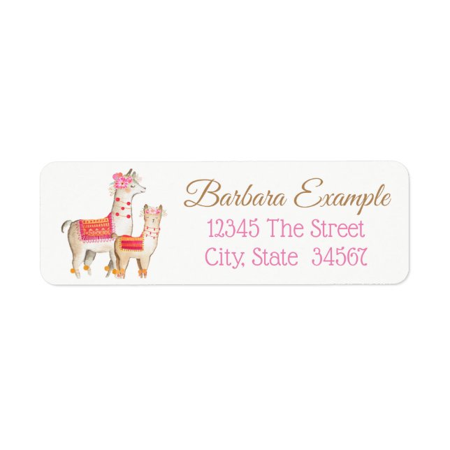 Llama Return Address Labels (Front)