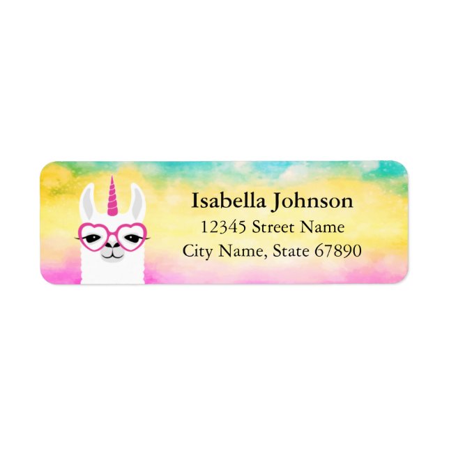 Llama Return Address Labels (Front)
