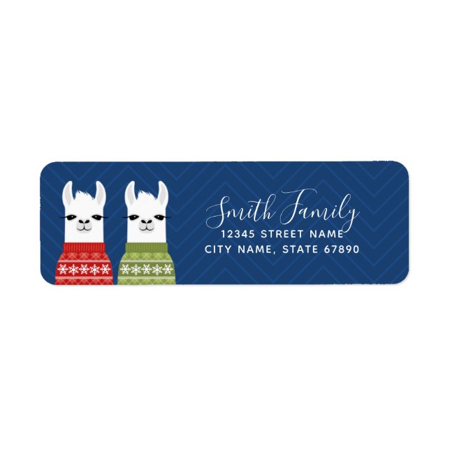 Llama Return Address Labels (Front)