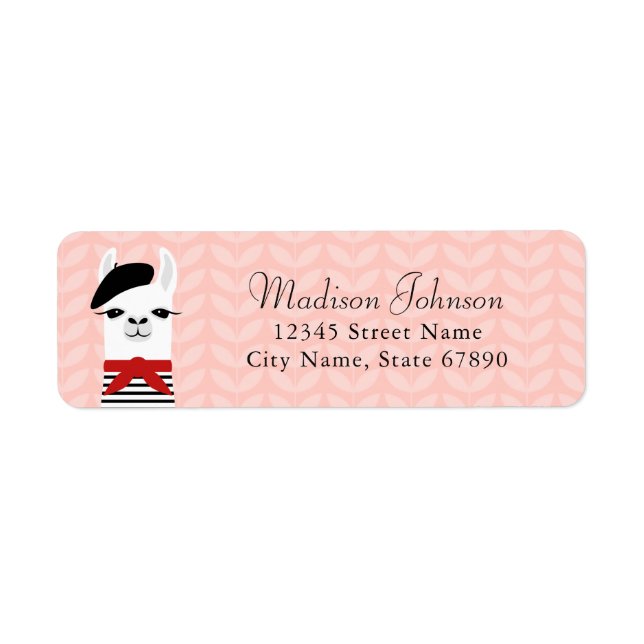 Llama Return Address Labels (Front)