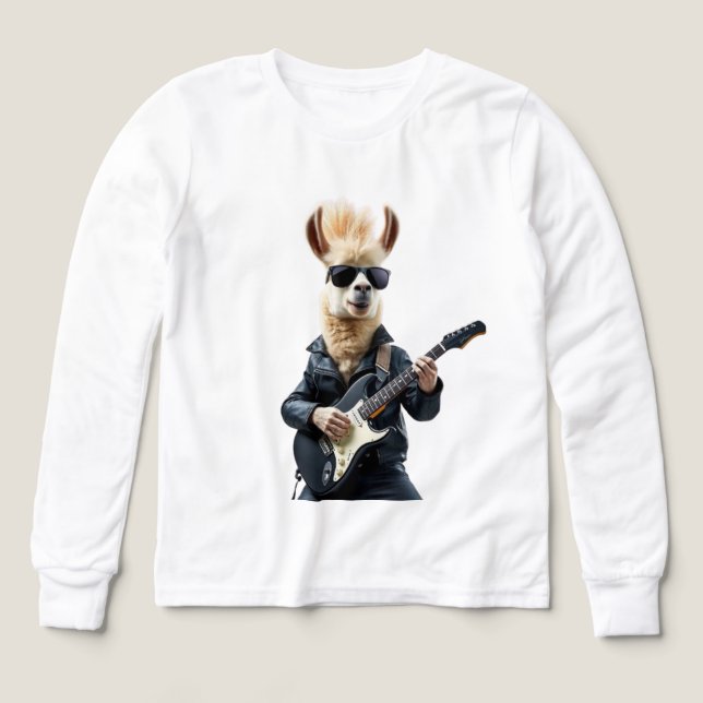 Llama rockstar Tri-Blend shirts (Design Front)