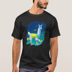 Llama Roller Skates Alpaca Skating Roller Derby T-Shirt