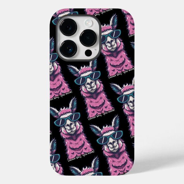 Llama say you Rock | Quirky pose in sunglasses Case-Mate iPhone Case (Back)