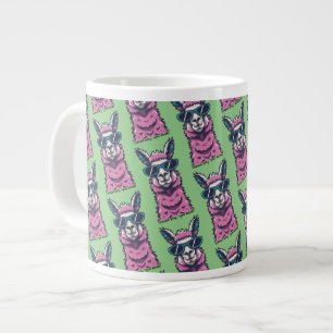 Llama say you Rock   Quirky pose in sunglasses Giant Coffee Mug