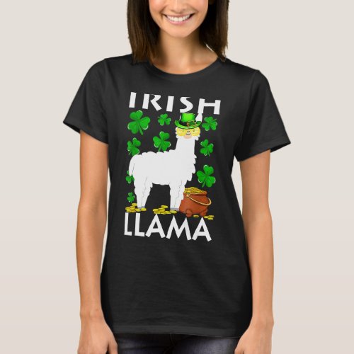 Llama Shamrock Lucky Irish St Patricks Day Funny G T_Shirt