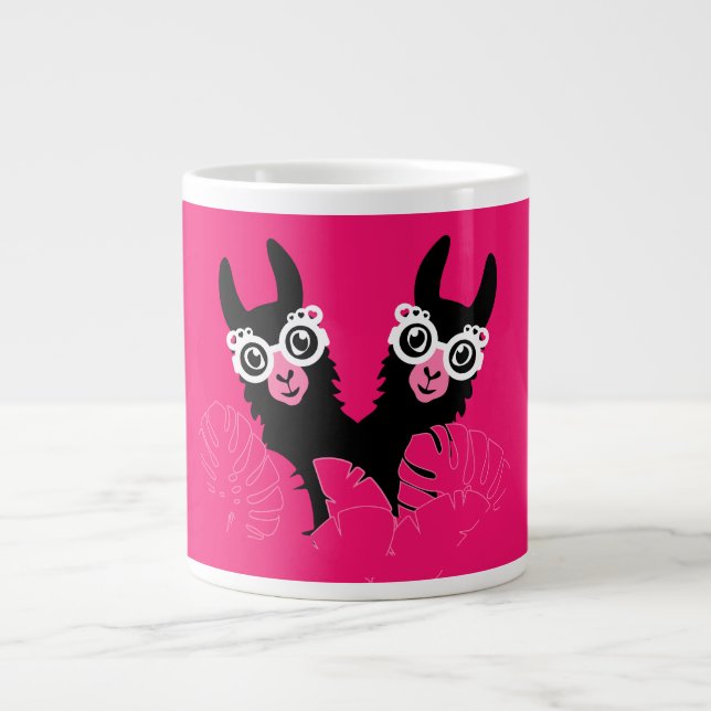 Llama Sisters Giant Coffee Mug (Front)