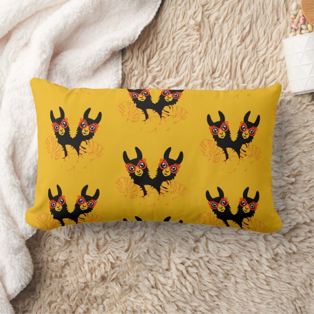 Llama Sisters Lumbar Pillow (Blanket)
