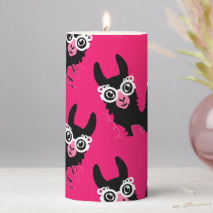 Llama Sisters Pillar Candle