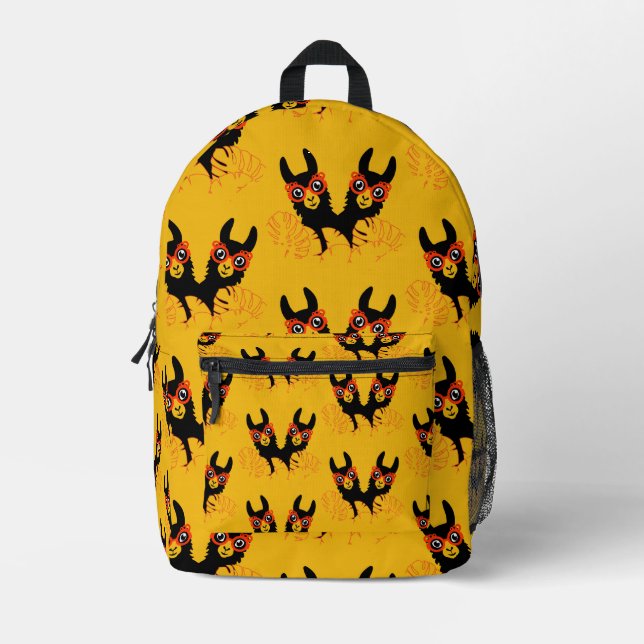 Llama Sisters Printed Backpack (Front)