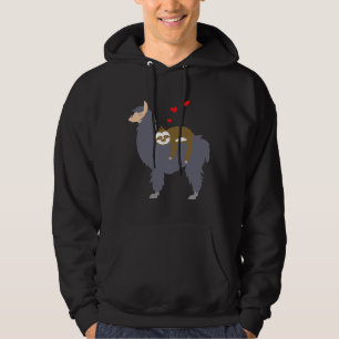 Llama Sloth Animal Love Alpaca Animal Hoodie