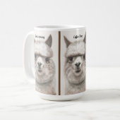 Llama Smile Personalize Large Coffee Mug (Front Left)