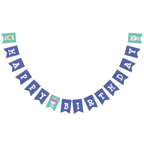 Llama spa birthday party bunting banner