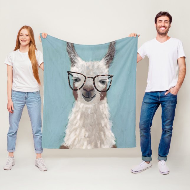 Llama Specs - Oversized Glasses Fleece Blanket (In Situ)