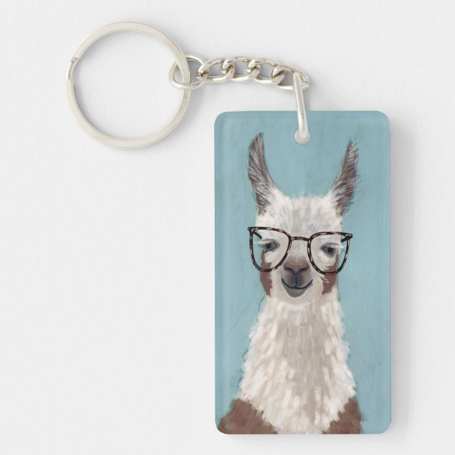 Llama Specs - Oversized Glasses Keychain (Front)