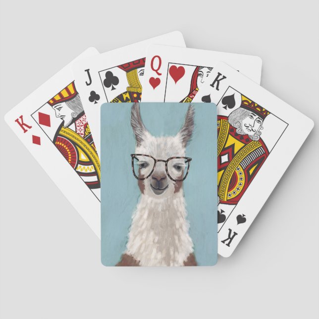 Llama Specs - Oversized Glasses Poker Cards (Back)