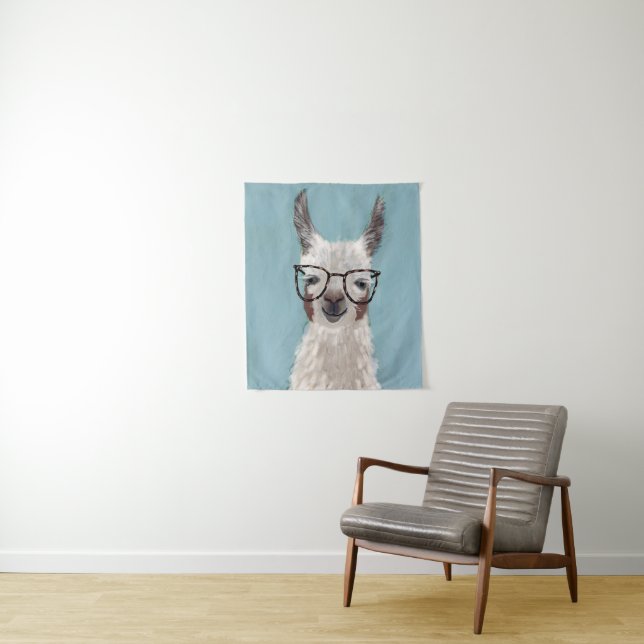 Llama Specs - Oversized Glasses Tapestry (In Situ)