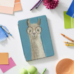 Llama Specs - Round Eyeglasses iPad Pro Cover<br><div class="desc">Llama Specs III by Victoria Borges. Features a happy llama with cute oversized eyeglasses.</div>