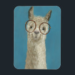 Llama Specs - Round Eyeglasses Magnet<br><div class="desc">Llama Specs III by Victoria Borges. Features a happy llama with cute oversized eyeglasses.</div>