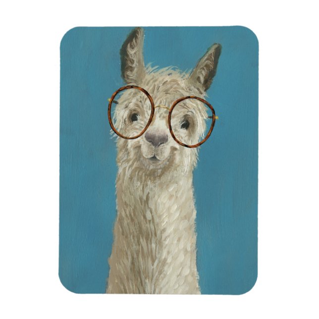 Llama Specs - Round Eyeglasses Magnet (Vertical)