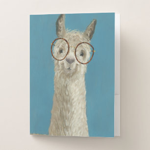 Llama Specs - Round Eyeglasses Pocket Folder