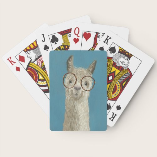 Llama Specs - Round Eyeglasses Poker Cards