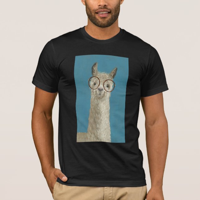 Llama Specs - Round Eyeglasses T-Shirt (Front)