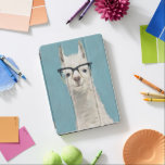 Llama Specs - Square iPad Pro Cover<br><div class="desc">Llama Specs II by Victoria Borges. Features a happy llama in oversized square eyeglasses.</div>