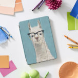 Llama Specs - Square iPad Pro Cover<br><div class="desc">Llama Specs II by Victoria Borges. Features a happy llama in oversized square eyeglasses.</div>