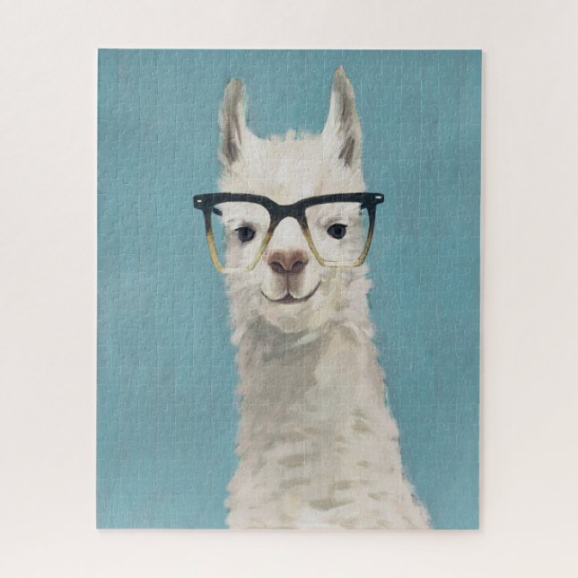 Llama Specs - Square Jigsaw Puzzle (Vertical)
