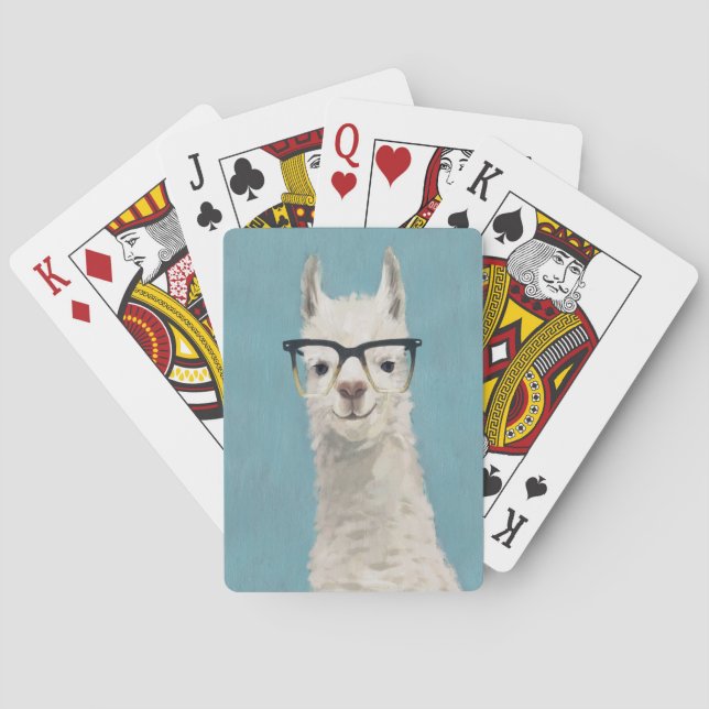 Llama Specs - Square Poker Cards (Back)