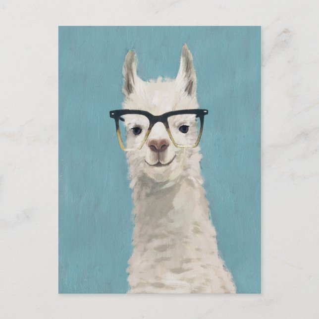 Llama Specs - Square Postcard (Front)