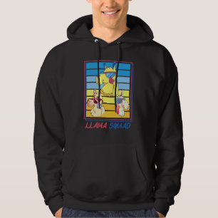 Llama Squad Alpaca Sunglasses Vintage Retro for An Hoodie