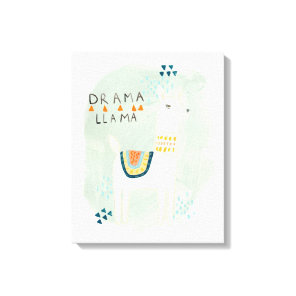 Llama Squad - Drama Llama Canvas Print