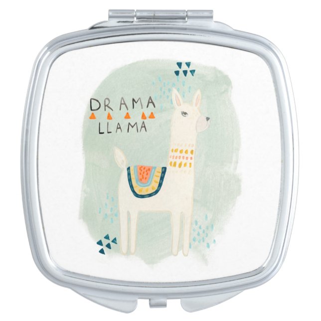 Llama Squad - Drama Llama Compact Mirror (Front)