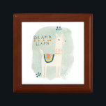 Llama Squad - Drama Llama Gift Box<br><div class="desc">Llama Squad II by June Erica Vess. Features a cute llama in muted colors with the phrase "Drama llama."</div>
