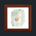 Llama Squad - Drama Llama Gift Box<br><div class="desc">Llama Squad II by June Erica Vess. Features a cute llama in muted colors with the phrase "Drama llama."</div>