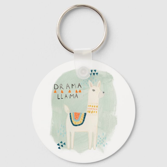 Llama Squad - Drama Llama Keychain (Front)