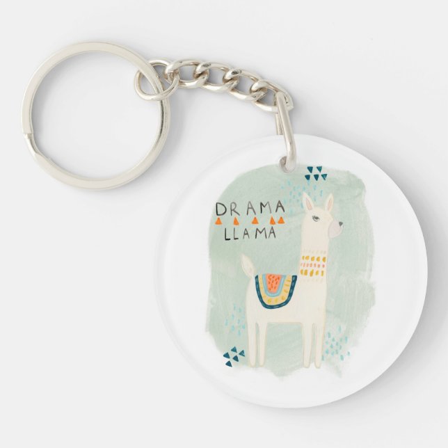 Llama Squad - Drama Llama Keychain (Front)