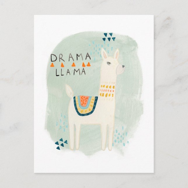 Llama Squad - Drama Llama Postcard (Front)