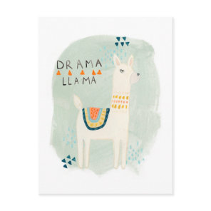 Llama Squad - Drama Llama Postcard
